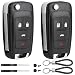 JJCHQ 2 Pack Flip Key Fob Case Shell Replacement 4 Button for Chevy Cruze Equinox Camaro Impala Malibu Sonic Buick Regal Verano Encore Lacrosse GMC Terrain 2010 2011 2012 2013 2014 2015 2016 2017 2018 2019 - Image 2
