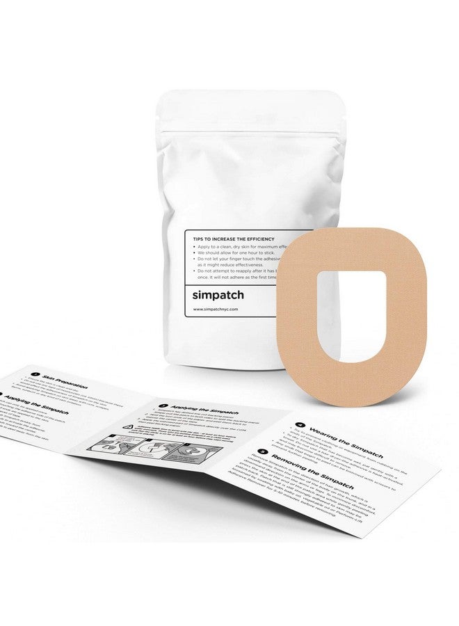 SIMPATCH - OmniPod Adhesive Patch (25-Pack) - Waterproof Adhesive, CGM Tape - Multiple Color Options (Biege) - Image 2