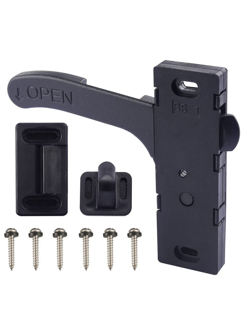 KASTWAVE RV Screen Door Latch Handle Kit, Zinc Alloy Entry Door Latch Hardware Right Hand Handle for Camper, Motorhome, Travel Trailer Right Hand  - Image 1
