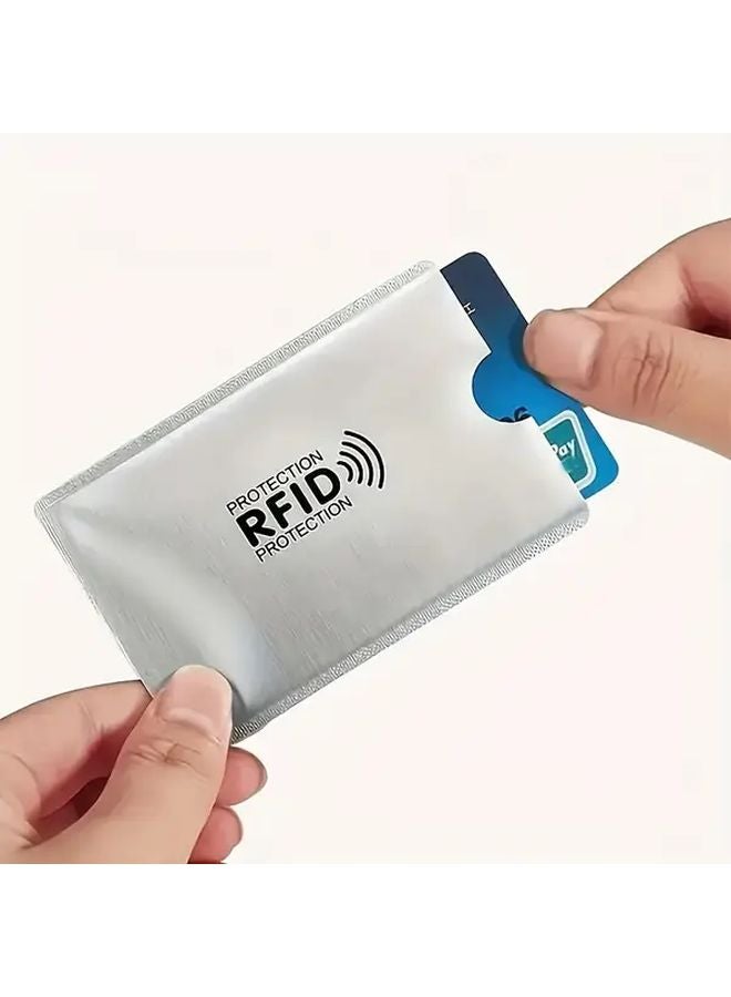 4 قطع حافظة بطاقات مانعة لـ RFID من الألومنيوم المضاد للسرقة لحجب تقنية NFC للسفر - Image 2