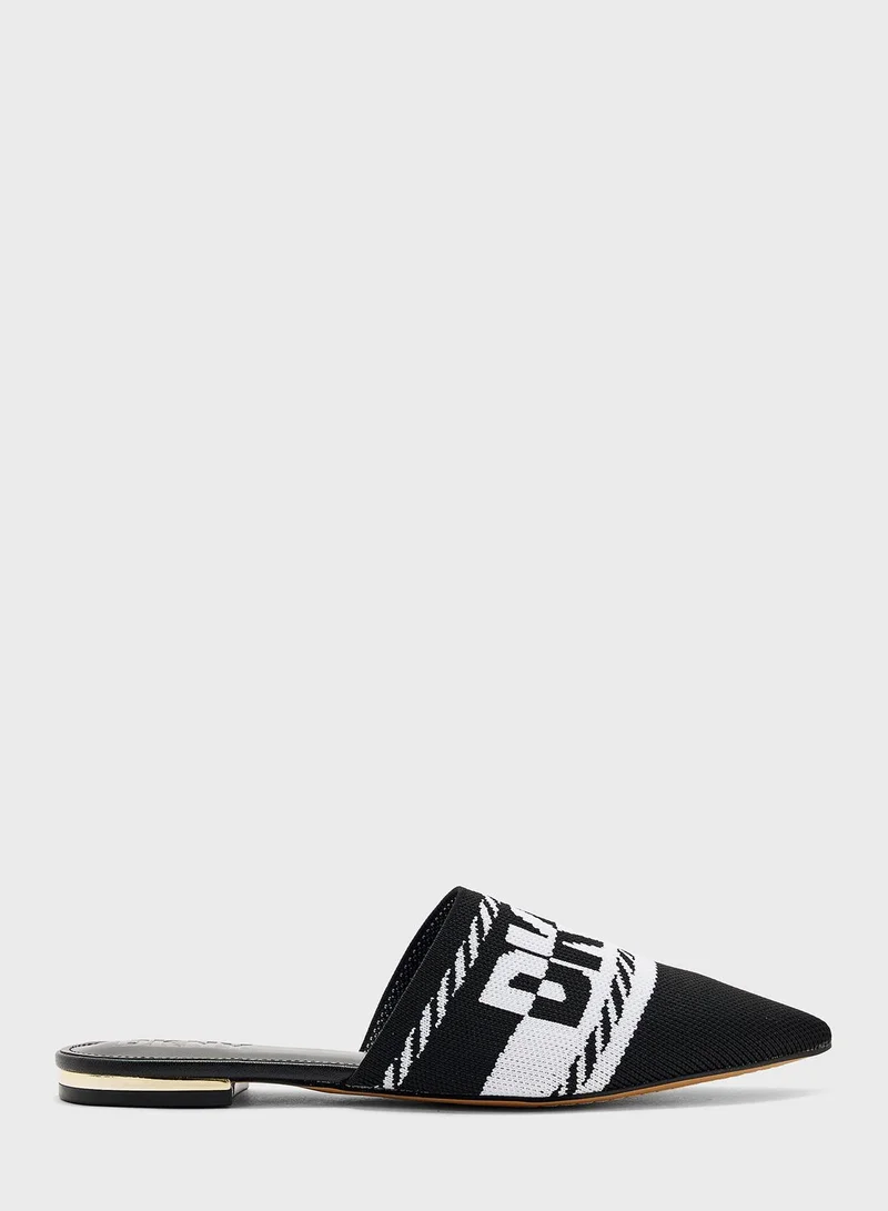 DKNY Monogram Detailed Mules