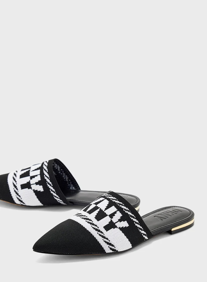 DKNY Monogram Detailed Mules