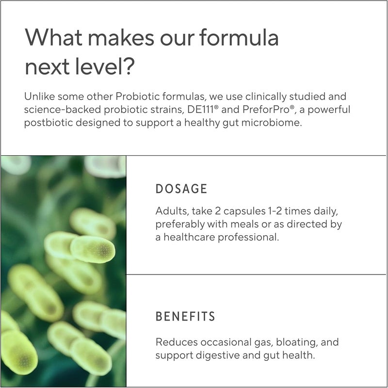 Sunergetic بروبيوتيك بريميوم 4 في 1 مع بروبيوتيك وبريبيوتيك وبوستبيوتيك وإنزيمات هضمية للرجال والنساء تدعم هضم الأمعاء والمناعة صحة الأمعاء الكاملة مع بروبيوتيك بري وبوست 60 كبسولة - Image 4