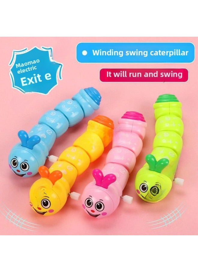 Sheng Yuan Winding Coil Baby Winding Chain Animal Caterpillar Running Shake Sound Net Red Toy Infant-Color:Complete Set [swinging Insect + Swinging Fish + Crab + Chick]