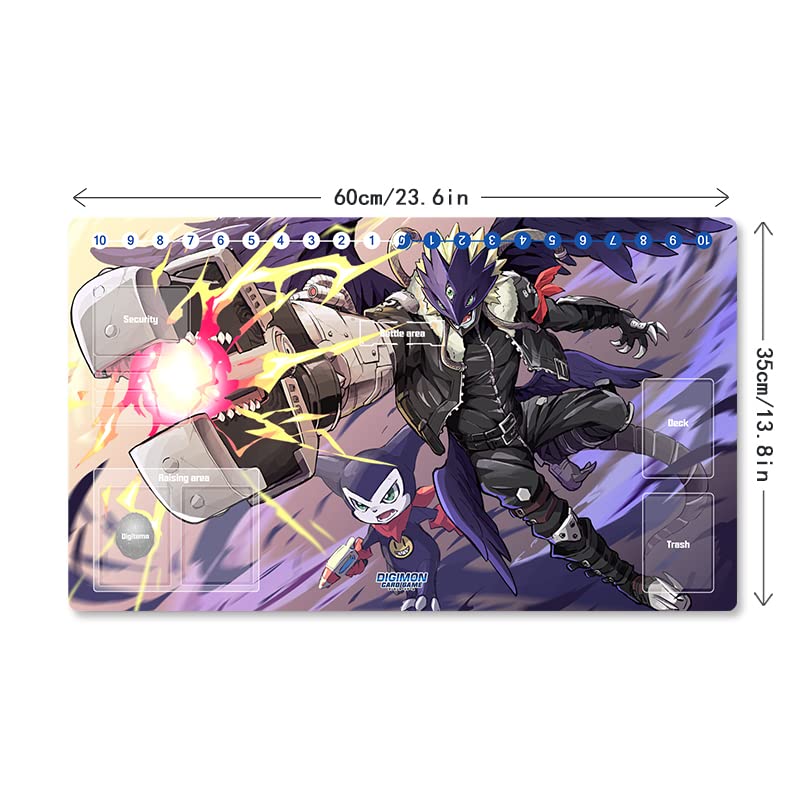 Mlikemat New Mlikemat Playmat Digimon DTCG Mat Beelzemon TCG CCG OCG Trading Card Game Mat with Zones + Free Bag (ZD002-152-SM) - Image 5