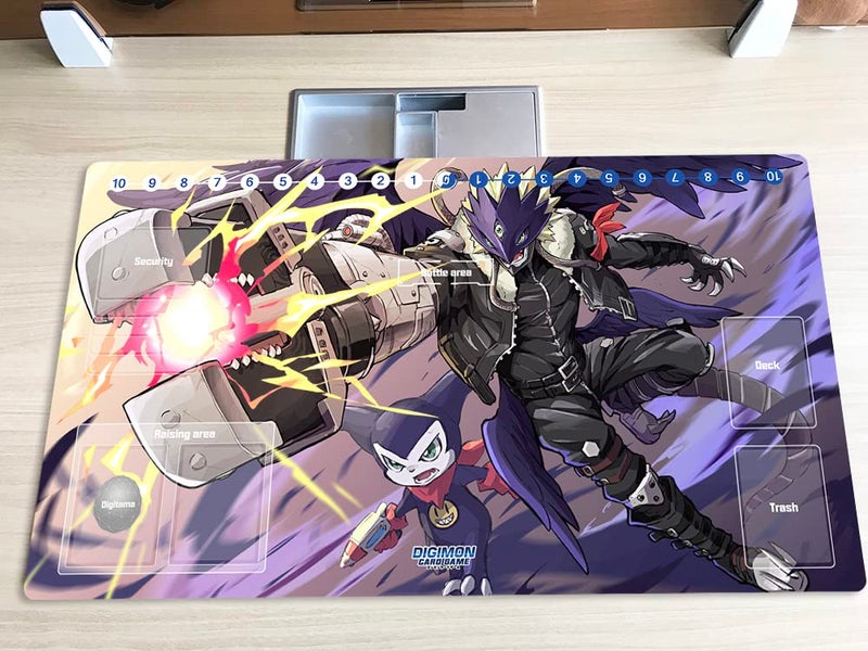 Mlikemat New Mlikemat Playmat Digimon DTCG Mat Beelzemon TCG CCG OCG Trading Card Game Mat with Zones + Free Bag (ZD002-152-SM) - Image 2