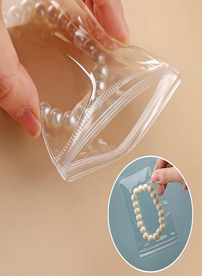 TROFFLLY jewellery Storage Transparent Pouches for Earrings Rings Bracelets Mangalsutra Clear Zipper Bags Anti Oxidizing for Storage jewellery Packing Bags Set (6 * 8 cm) (Pack of 10) - Image 5