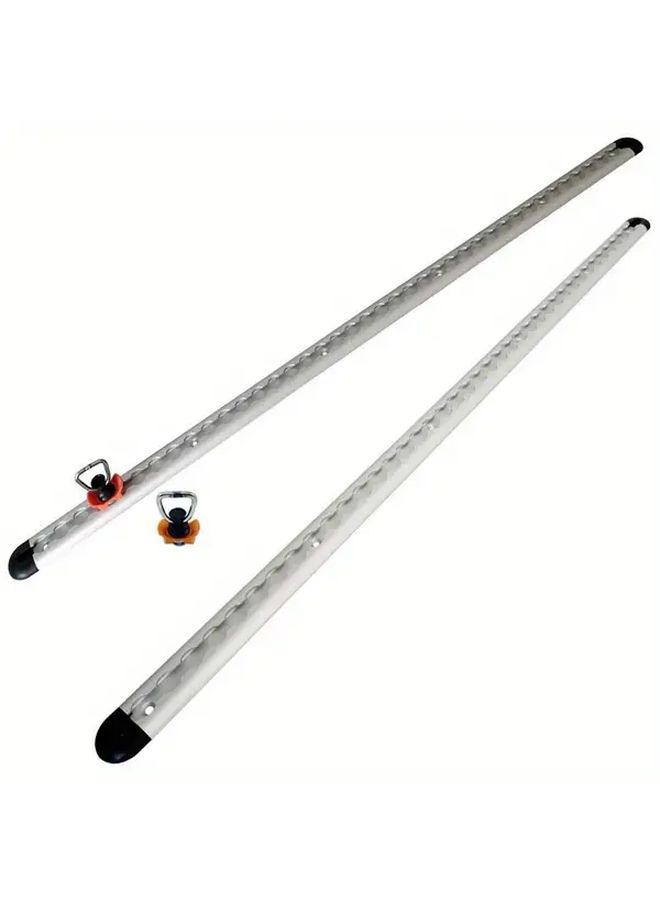 One Meter Black Aluminum L Track Luggage Rack Rail with 4 Black End Caps 2 Black Rings for Cargo Control Tie Down Securing on Truck RV ORV Trailer Van - Image 2