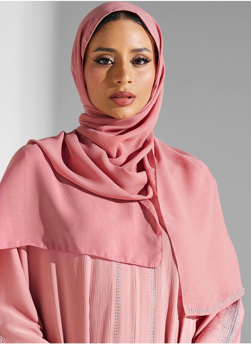 خزانة عباية بتفاصيل لامعة مع شيلة  - Image 5