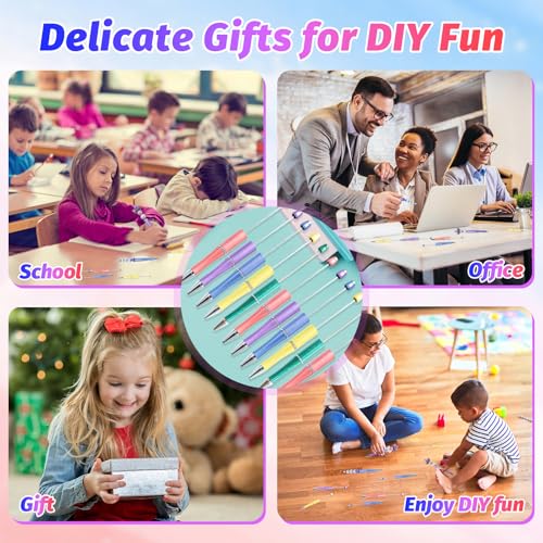 DASTTUIS 150 Pieces DIY Beadable Pen Kit – 50 Plastic Ballpoint Pens with Refills & Bags – School Supplies, Office Accessories & Decorative Items for Students & Teachers (Dreamy Soft Palette) - Image 5