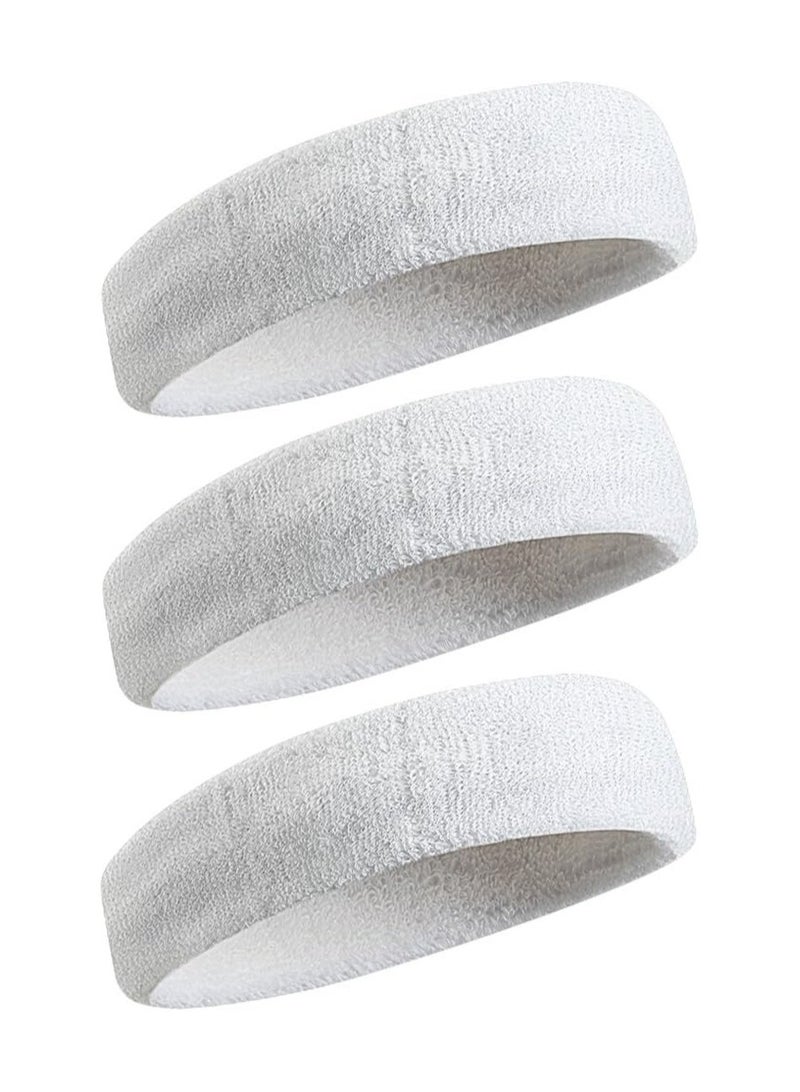 Loquat Sweatbands Sports Headband for Men  Women - Moisture Wicking Athletic Cotton Terry Cloth Sweatband for Tennis, Basketball, Running, Gym, Working Out - Image 1