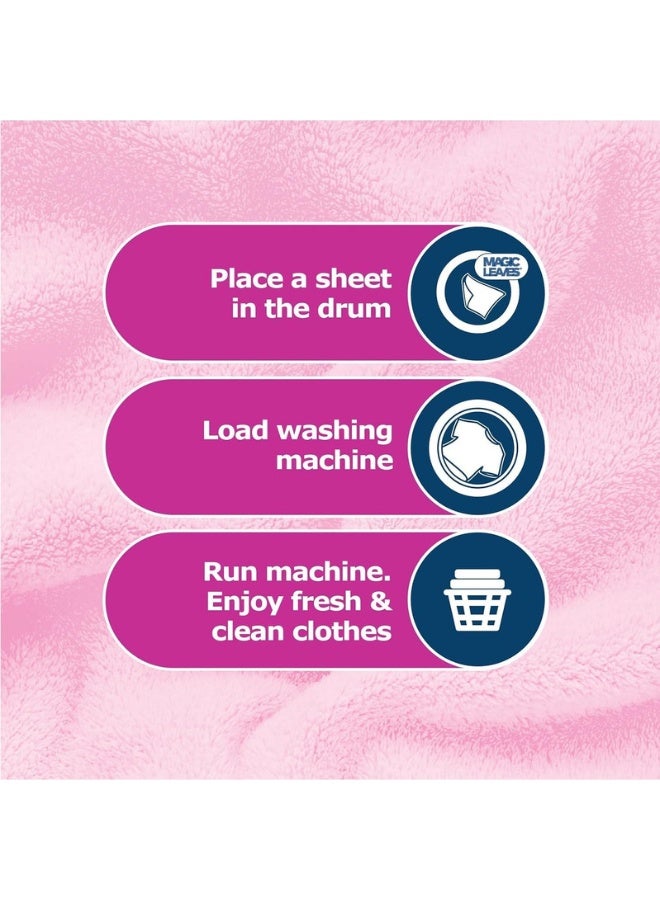Dr. Beckmann Magic Leaves Detergent Sheets – Color (Fresh Blossom) – 25 Sheets - Image 5