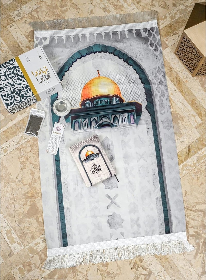 Ramadan Box (Prayer, Quran, Incense Burner, Remembrance Items, Incense) - Gift Set - Gray - High Quality Material - Gray