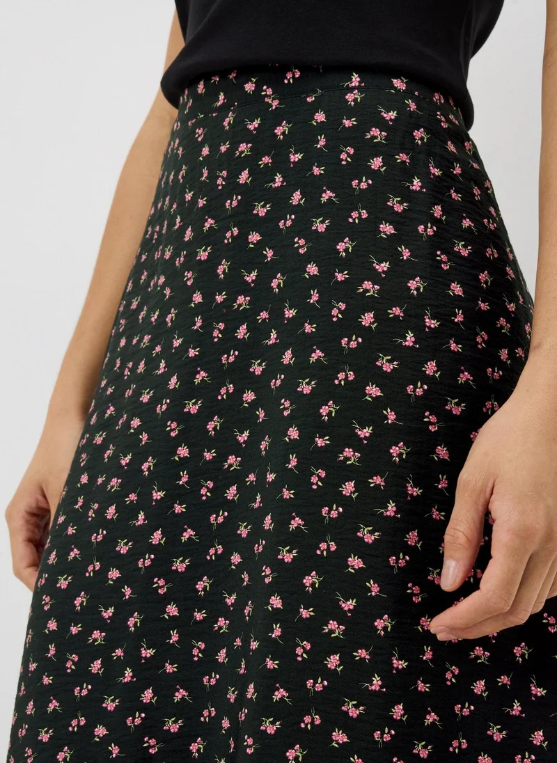 ماتلان Black Ditsy Floral Maxi Skirt