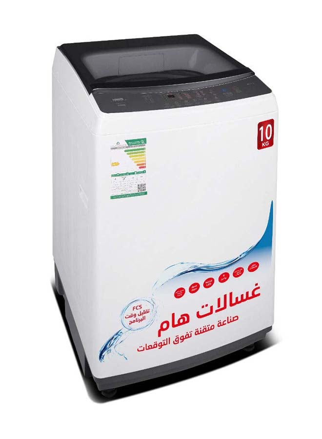 Haam Top Loading Washing Machine, 10 Kg, White, HWM10W-24N HWM10W-24N White - Image 1