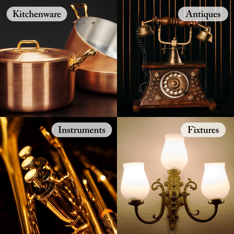 Goddard's Copper & Brass Polish, Copper Cleaner & Brass Cleaner for Long-Lasting Shine, Metal Polish for Pewter, Chrome & More, Metal Polishing Compound (7oz) - Image 4