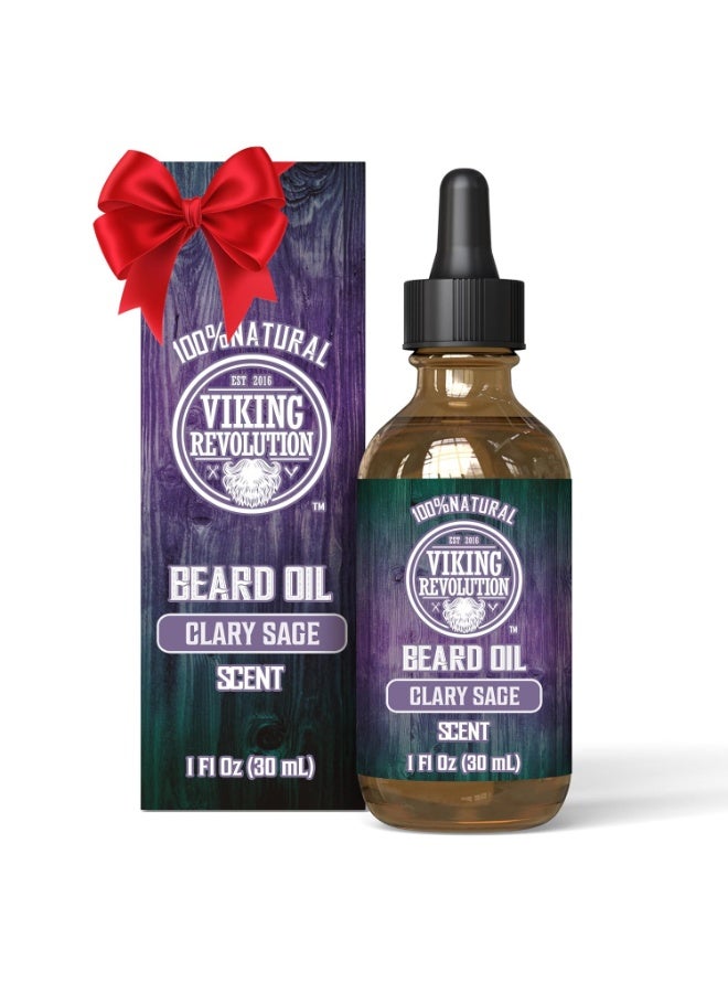 Viking Revolution زيت لحية ثورة الفايكنج مع المريمية للرجال - مزيج طبيعي مع زيوت الأركان والجو جوبا لتنعيم وتقوية وترطيب - Image 1