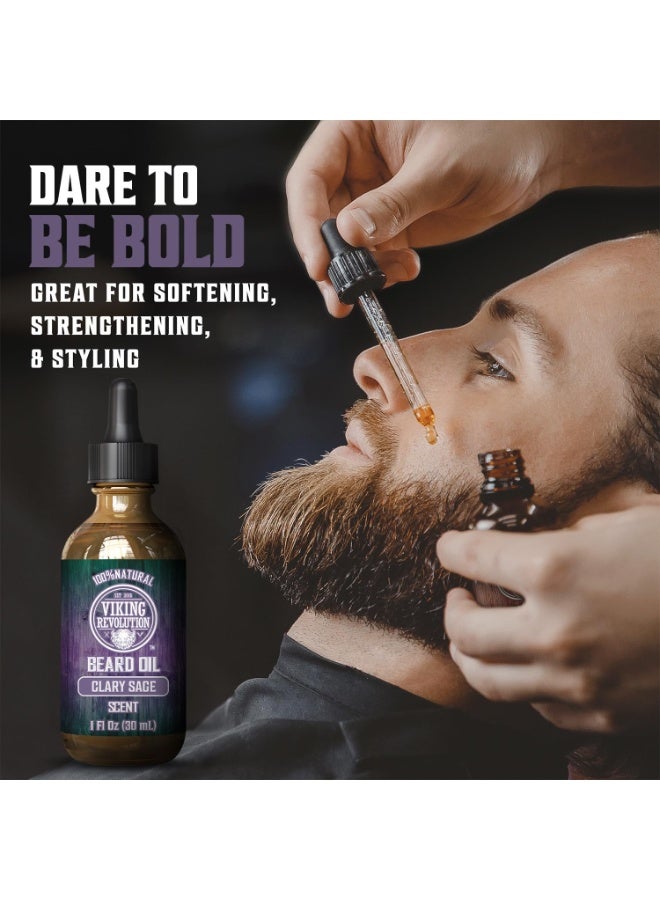 Viking Revolution زيت لحية ثورة الفايكنج مع المريمية للرجال - مزيج طبيعي مع زيوت الأركان والجو جوبا لتنعيم وتقوية وترطيب - Image 4