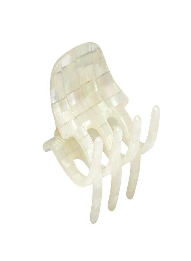 MACHETE Women Hair Clip Mini Claw Clip, 1.25 inch Hair Clamp Fashion Hair Accessories (Opalite Shell Checker) - Image 1