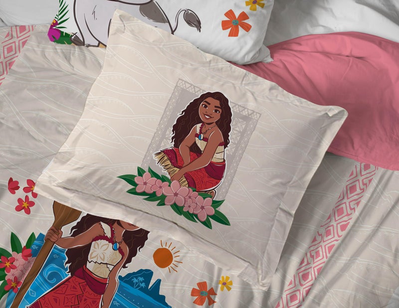 Jay Franco Disney Moana Twin Comforter Set - 5 Piece Bedding Includes Sheet Set & Pillow Covers - Super Soft Floral Cozy Bedding - Image 5
