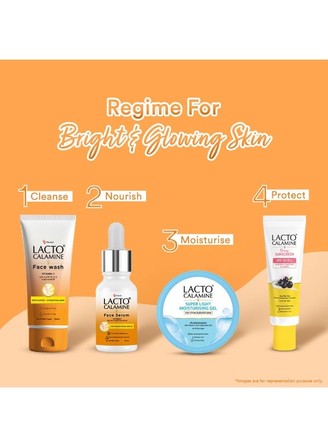 لاكتو كلامين غسول الوجه لاكتو كالامين بفيتامين سي | عبوة 1 × 100 مل | غسول الوجه بالصبار والنياسيناميد لبشرة متوهجة | غسول الوجه الذي يقشر البشرة ويقلل التصبغ | خالٍ من البارابين والكبريتات - Image 3