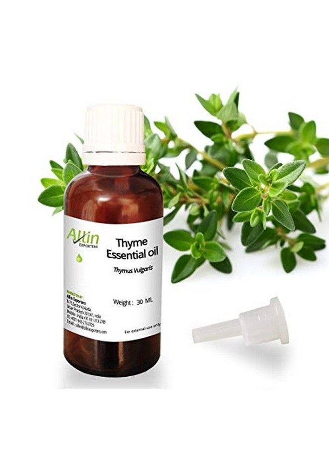 Allin Exporters Thyme Essential Oil Undiluted & Pure Therapeutic Grade For Aromatherapy Skin & Hair Nourishment (30Ml)  - Image 1