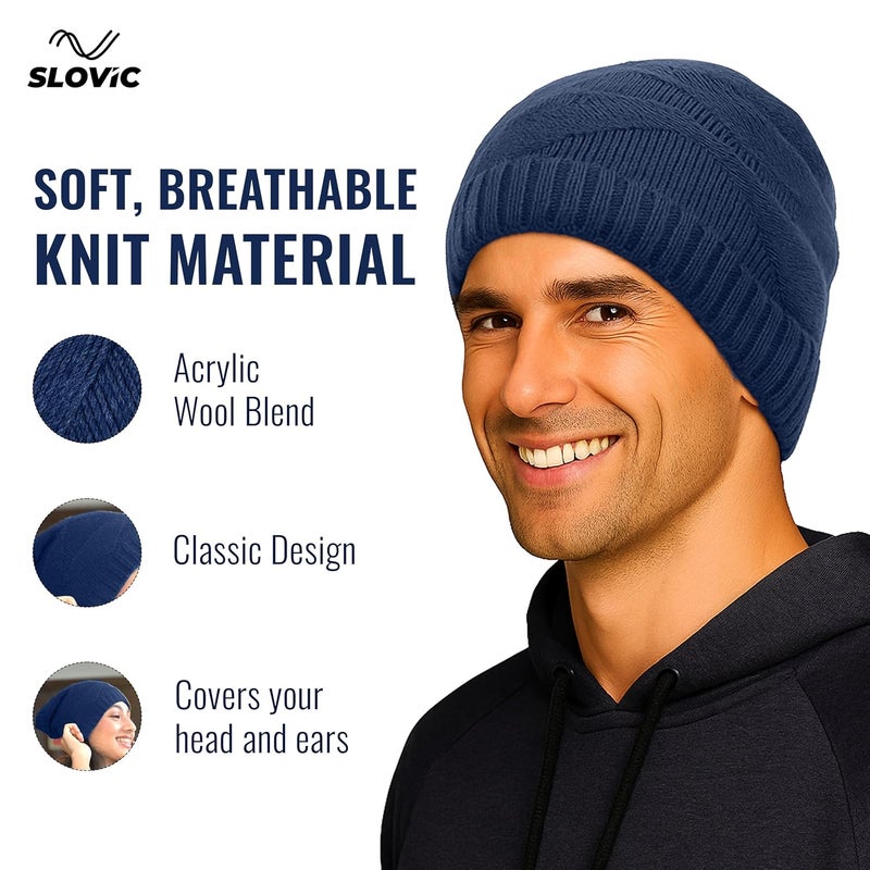 SLOVIC Winter Cap for Men & Women | Rollover Winter Wear for Men | Thermal Wear Winter Cap for Women | Breathable, Lightweight & Windproof Winter Caps for Women - Image 3