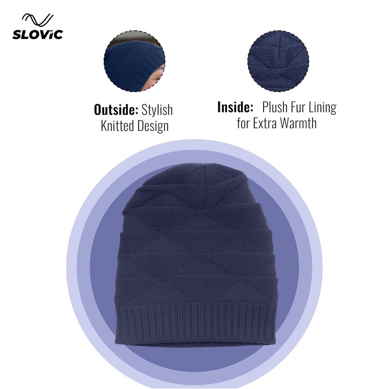 SLOVIC Winter Cap for Men & Women | Rollover Winter Wear for Men | Thermal Wear Winter Cap for Women | Breathable, Lightweight & Windproof Winter Caps for Women - Image 4