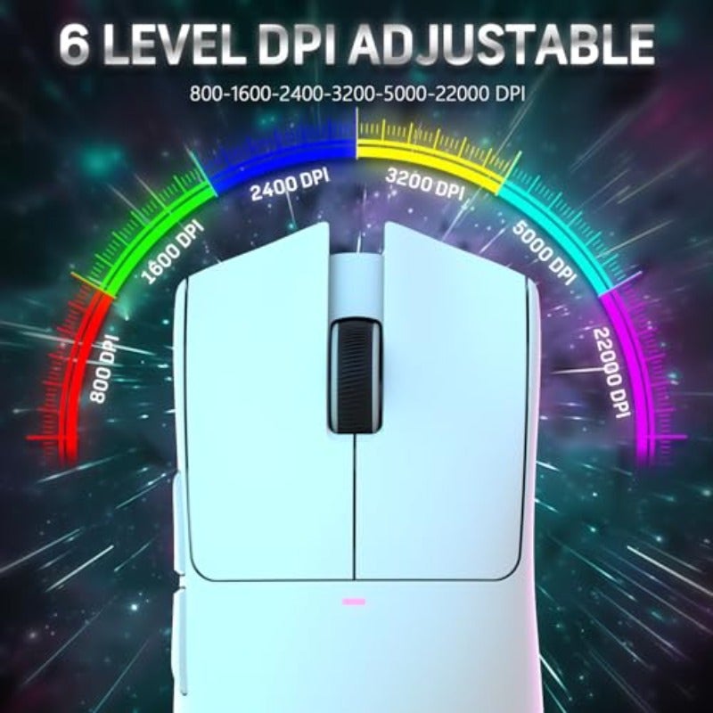 MAGIC-REFINER Attack Shark X11 59g Superlight Wireless Gaming Mouse with Magnetic RGB Charging DockBT 2.4G Wireless Wired Mouse 22000 DPI5 Programmable Buttons for PC Laptop MacWhite - Image 5