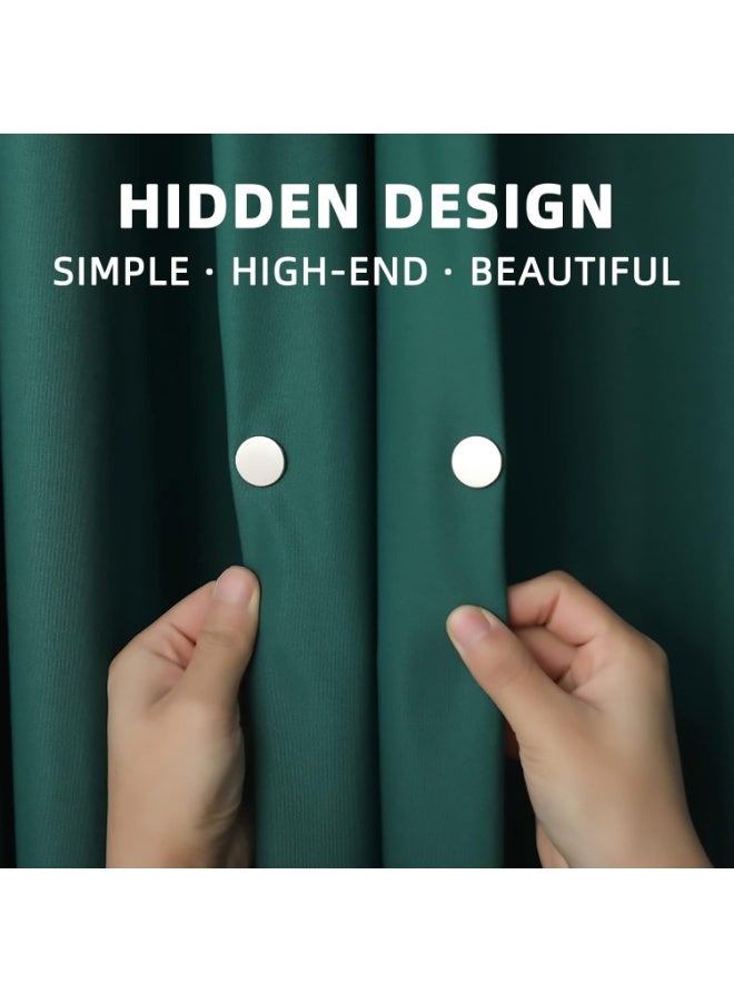 إغلاق ستارة مغناطيسي، مشابك مغناطيسية لوزن الستارة مع دبوس مثبِّت، مشبك مغناطيسي حامل للستارة لإبقاء الستائر مغلقة ومنع تطايرها - 4 أزواج - Image 3