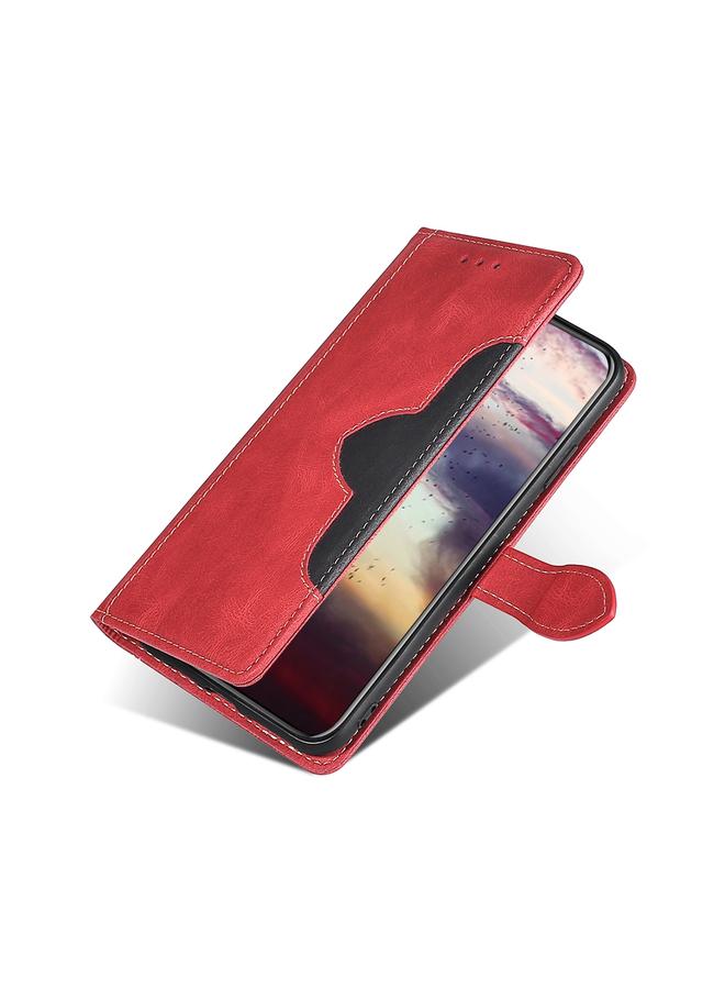 اس-توب جراب لهاتف Fujitsu Arrows BE4 F-41A مصنوع من الجلد ومشبك مغناطيسي على شكل قبعة من القش - Image 5
