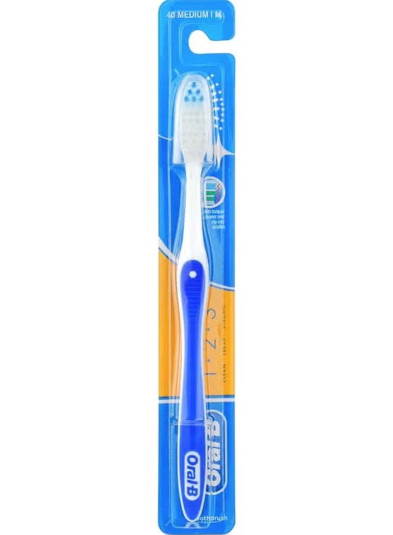 Oral-B 123 Fresh Toothbrush - 40 Medium Multi Colour