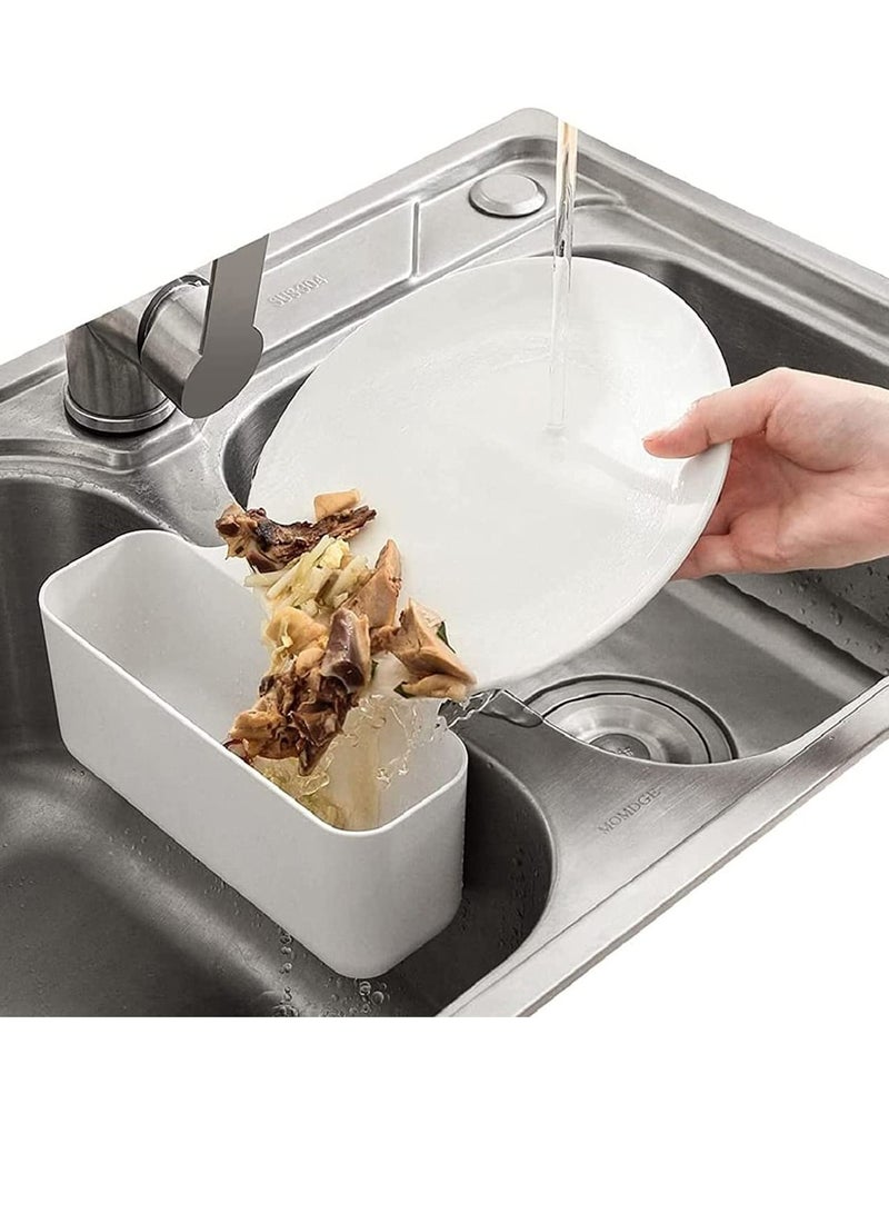 KASTWAVE Sink Drain Strainer Basket, Multifunction Kitchen Food Waste Leftovers Food Catcher Garbage Corner Sink Strainer, Multifunctional Drain Shelf for Food Catcher (Gray) - Image 1