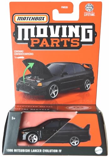 Matchbox 1996 Mitsubishi Lancer Evolution IV, Moving Parts [Black] - Image 4