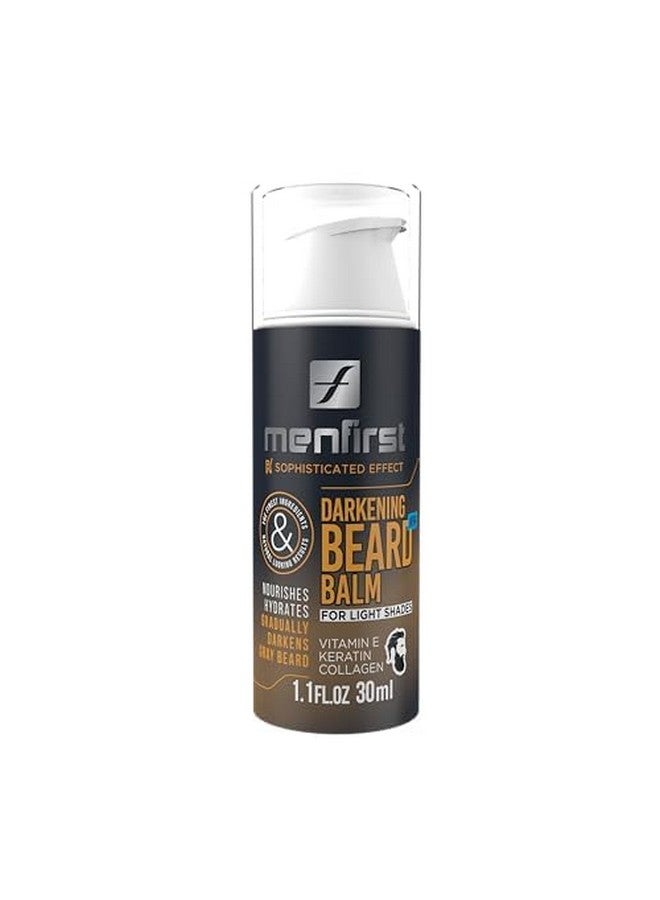 MENFIRST Darkening Beard Balm For Sensitive Skin. Gradually Darkens And Covers White Hair. Leave-In Conditioner For Blonde And Light Brown Beard, With Keratin, Collagen And Vitamin E, 1.1 Fl Oz - Image 1