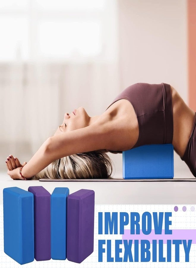 DARKNESS Yoga Blocks 9''x6''x3'', 4 Pack High Density Yoga Brick Foam Blocks to Improve Strength, Flexibility and Balance, Light Weight and Non-Slip Surface for Yooga, Meditation (Multicolour) - Image 5