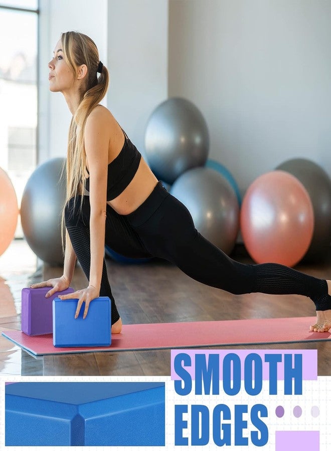 DARKNESS Yoga Blocks 9''x6''x3'', 4 Pack High Density Yoga Brick Foam Blocks to Improve Strength, Flexibility and Balance, Light Weight and Non-Slip Surface for Yooga, Meditation (Multicolour) - Image 3