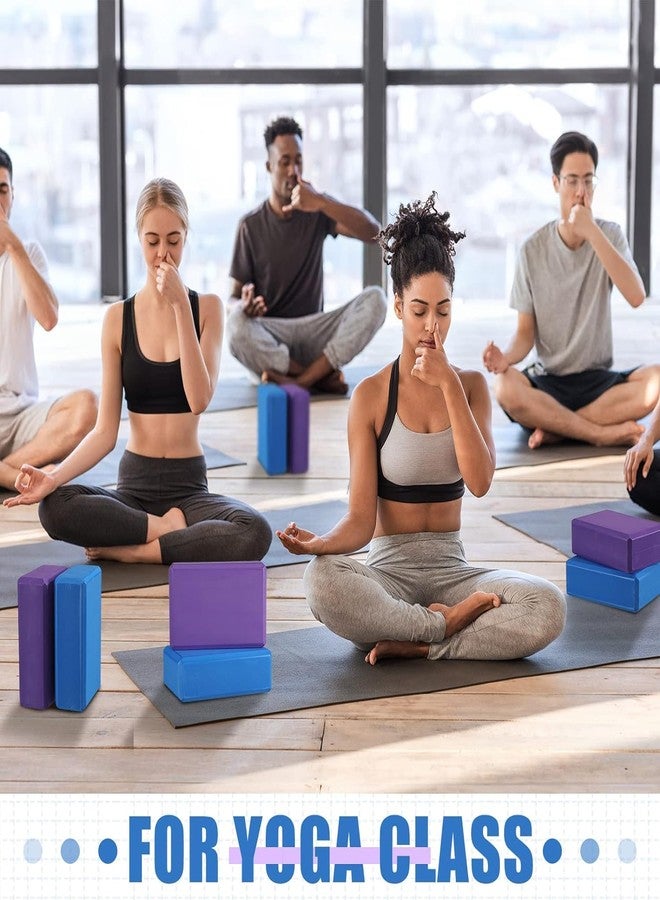 DARKNESS Yoga Blocks 9''x6''x3'', 4 Pack High Density Yoga Brick Foam Blocks to Improve Strength, Flexibility and Balance, Light Weight and Non-Slip Surface for Yooga, Meditation (Multicolour) - Image 4