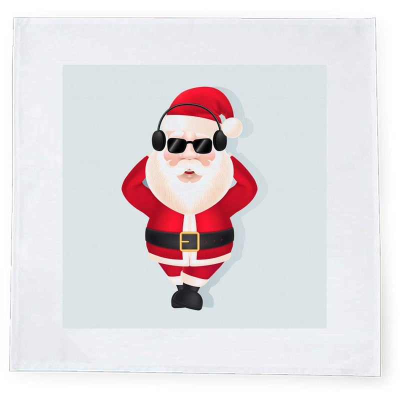 Khakee 6 Pcs Christmas Theme Tafta Silk Table Napkins 10x 10 for Xmas Decoration Christmas OrnamentsChristmas Gift npxmas298P - Image 2