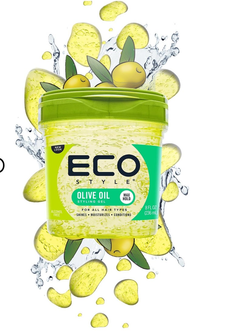 ECO STYLER Ecostyle Olive Oil Styling Gel Green 236 ml‏  - Image 2