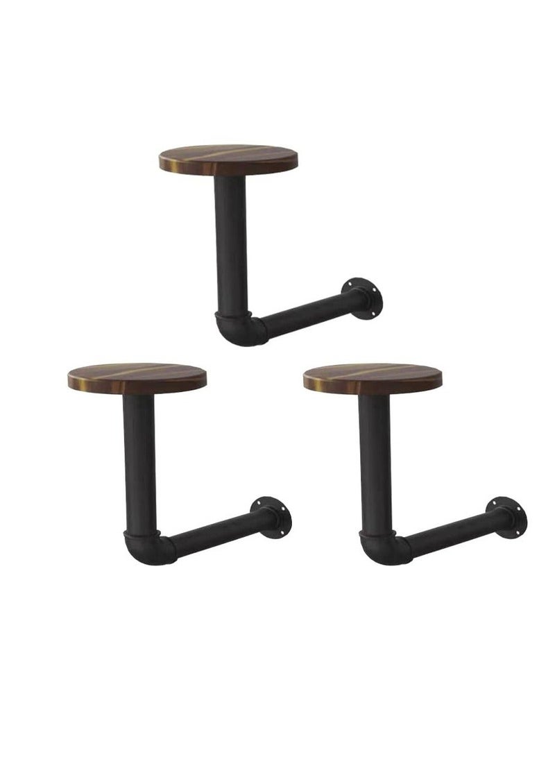 3PCS Wall Mounted Hat Rack Holder, Motorcycle Helmet Holder Jacket Hanger Wall Mounted Multifunctional Rack, Hanging Entryway Hat Hooks and Wig Holder Rack (Length: 7.1in, Height: 10.4in)  - Image 1