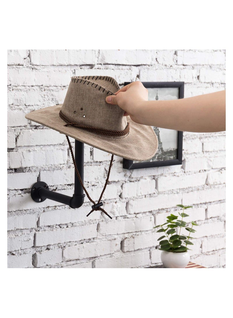 3PCS Wall Mounted Hat Rack Holder, Motorcycle Helmet Holder Jacket Hanger Wall Mounted Multifunctional Rack, Hanging Entryway Hat Hooks and Wig Holder Rack (Length: 7.1in, Height: 10.4in)  - Image 4