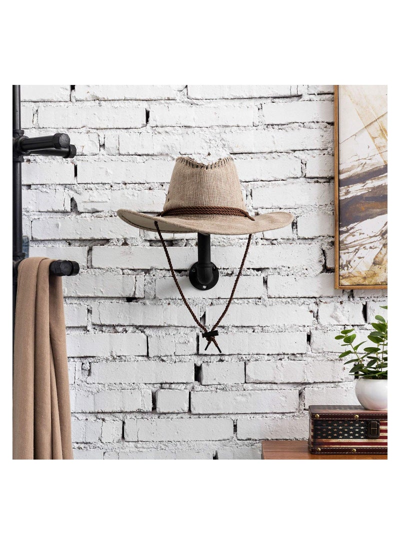 3PCS Wall Mounted Hat Rack Holder, Motorcycle Helmet Holder Jacket Hanger Wall Mounted Multifunctional Rack, Hanging Entryway Hat Hooks and Wig Holder Rack (Length: 7.1in, Height: 10.4in)  - Image 5
