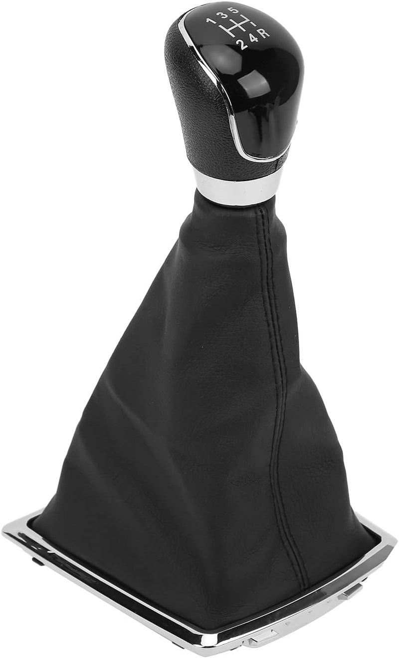 Tyenaza Gear Shift Dust Cover, Car Manual Gear Shift Knob Dust Cover Shifter Protection PU Leather Replacement for MK2 2005‑2011 (5 Levels) - Image 1