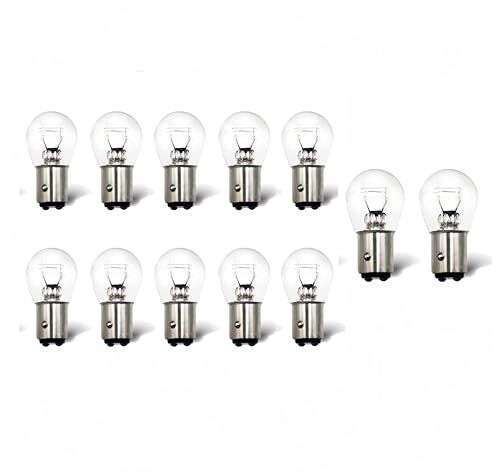 Kadiby 12 Pack 2357 Bulb 1157 2057 7528 TailBrakeBackup Long Life light Bulbs 2357NA 2357NALL 2357LL 12V 215W P215W Fit for Elantra Sonata Santa Fe Sorento Forte Optima Sportage - Image 1