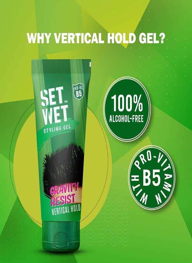 SET WET Set Wet Styling Hair Gel for Men - Party Shine, 100ml | Strong Hold, High Shine |For Short to Medium Hair| No Alcohol, No Sulphate - Image 2