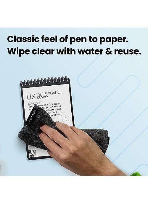 Rocketbook Rocketbook Smart Reusable Notebook Mini Spiral Notebook Midnight Blue 35 x 55  - Image 2