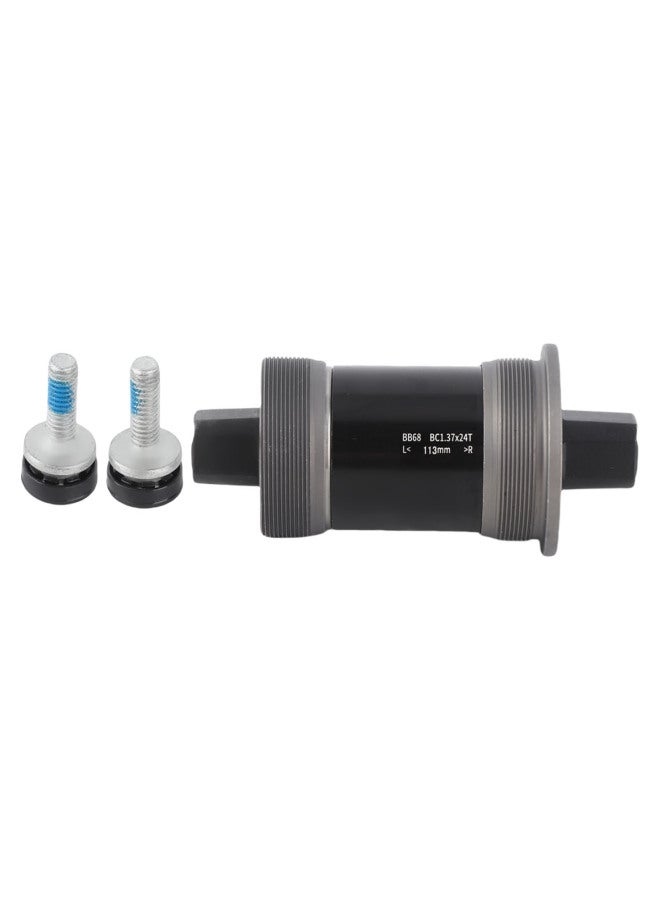 LeBycle 68mm Sealed Bottom Bracket Square Taper Metal Bearing for Mountain Bike with Screws113mm - Image 1