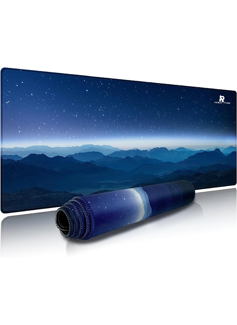 Rock Pow - Extended Gaming Mouse Pad XXL,Anti-Skid Mousepad Large Keyboard Mouse Pad Desk Mat with Stitched Edges 800X300X3MM - Image 1