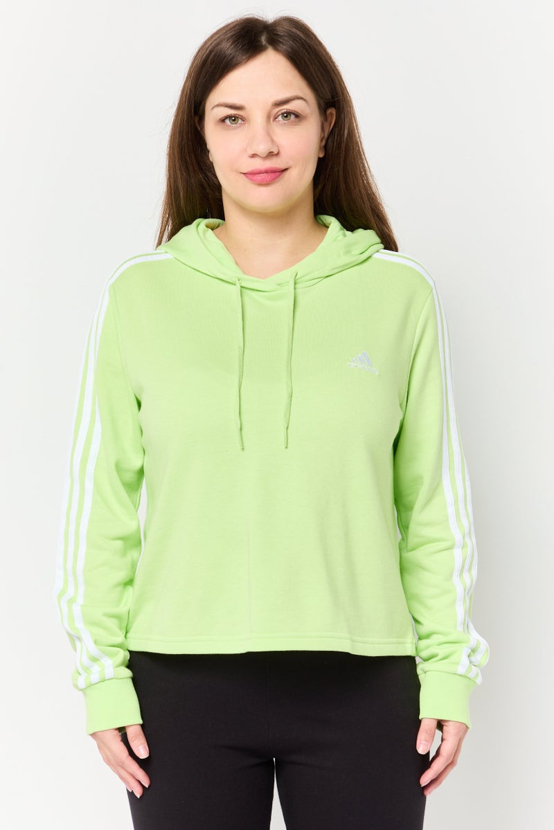 Adidas Women Sportswear Fit Long Sleeve Outdoor Hoodie, Green - Image 1